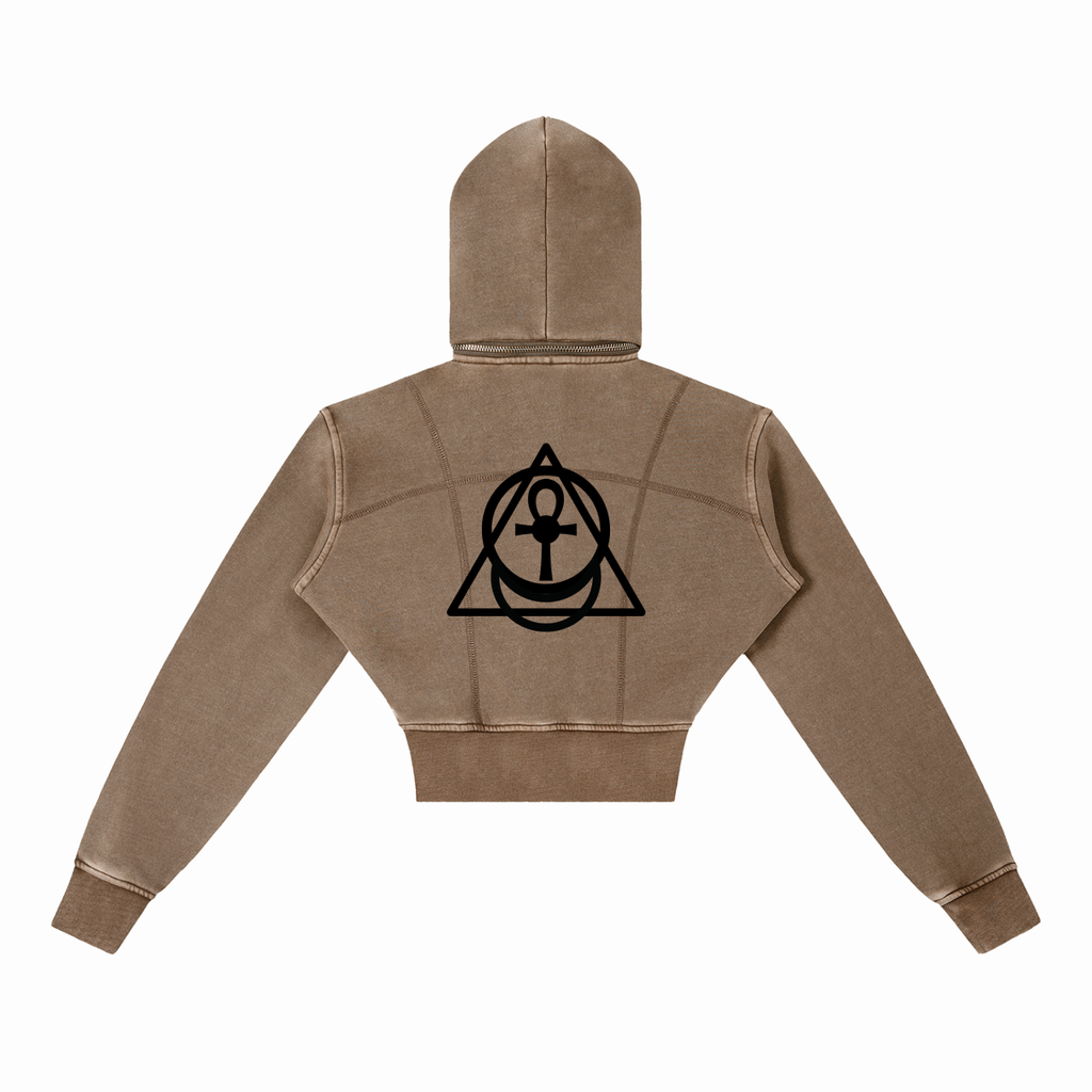 "Michelle.Set" Essentials Cropped Fleece Hoodie