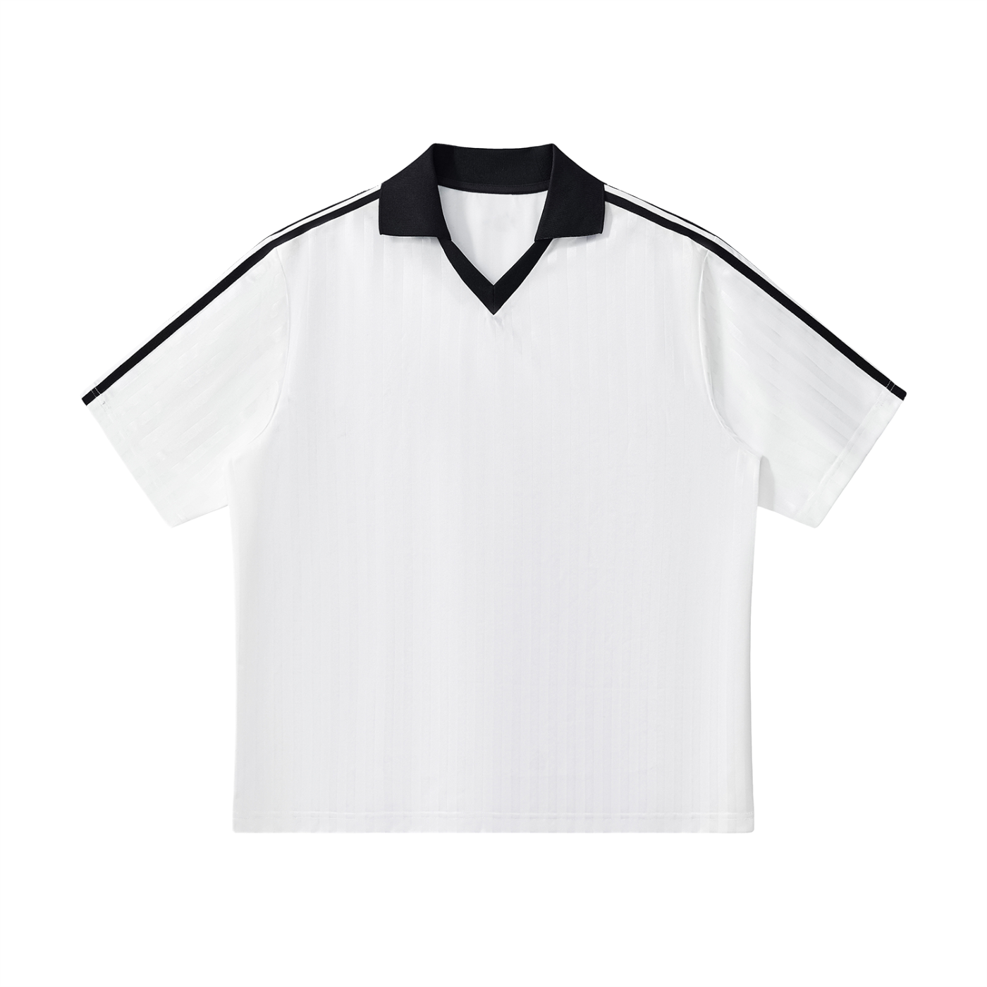 "77" Contrast Collar Striped Soccer Jersey