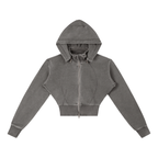 "Michelle.Set" Essentials Cropped Fleece Hoodie
