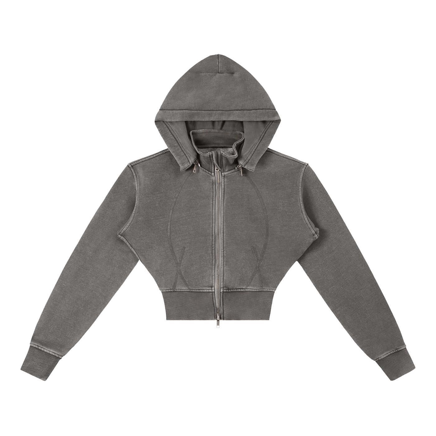 "Michelle.Set" Essentials Cropped Fleece Hoodie