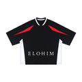 "Trials" ELO.HIM Unisex Oversized Color Block V-Neck T-Shirt