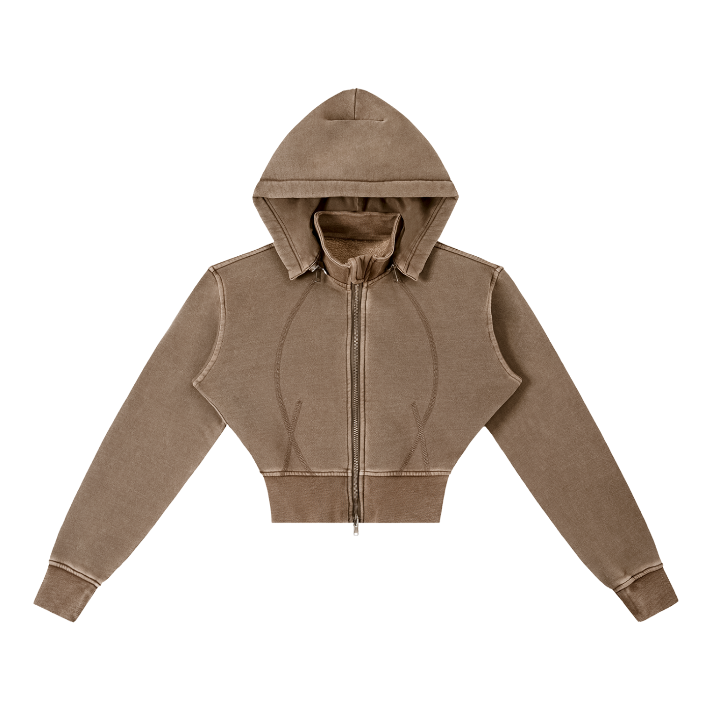 "Michelle.Set" Essentials Cropped Fleece Hoodie
