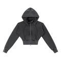 "Michelle.Set" Essentials Cropped Fleece Hoodie